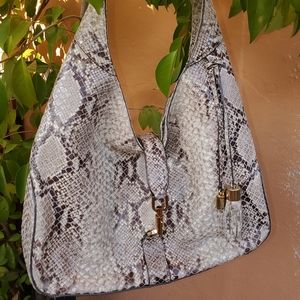 Leather Snake Print Purse